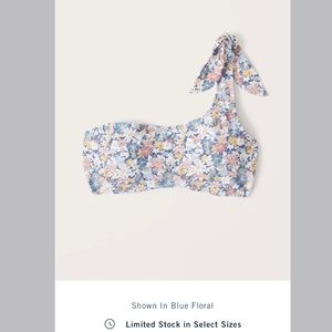 NWT Abercrombie & Fitch Floral 1 Shoulder Swim Top